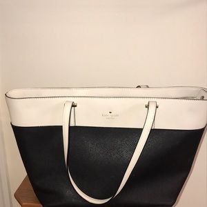 Black and beige kate spade purse